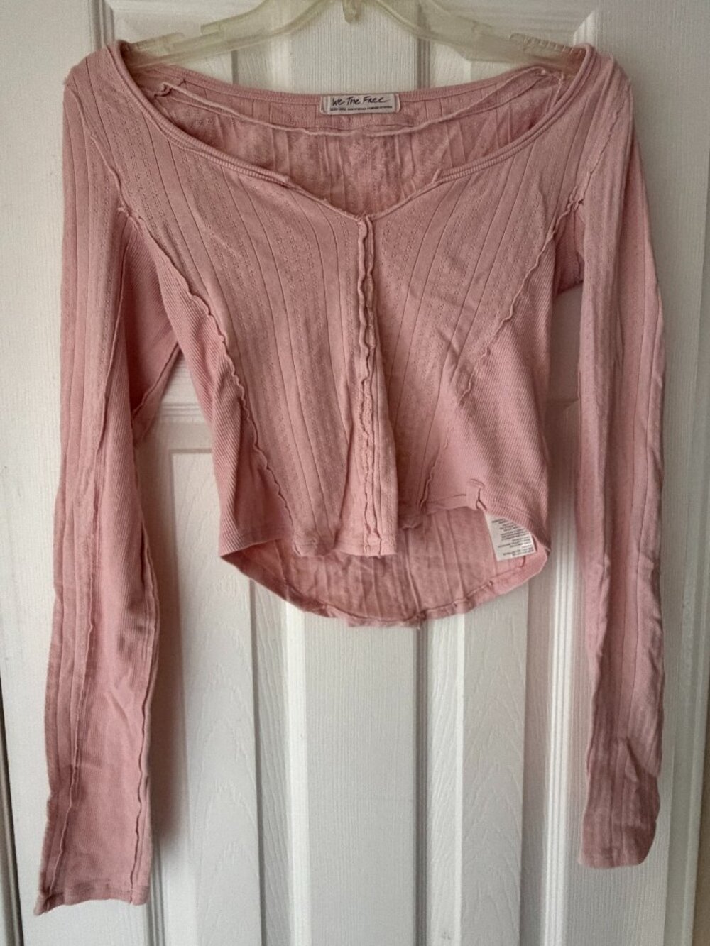 We The Free Women's XS, Pink, Long Sleeve, V-neck